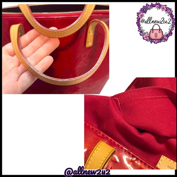 Louis Vuitton Monogram Vernis Bellevue PM (RED) Bag W / COA - Picture 8 of 16